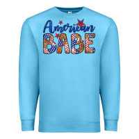 Ocean Blue american babe Premium Sweatshirt - LillyAllenDesigns
