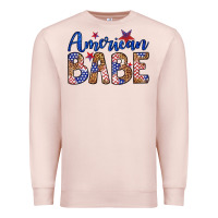 Pale Pink american babe Premium Sweatshirt - LillyAllenDesigns