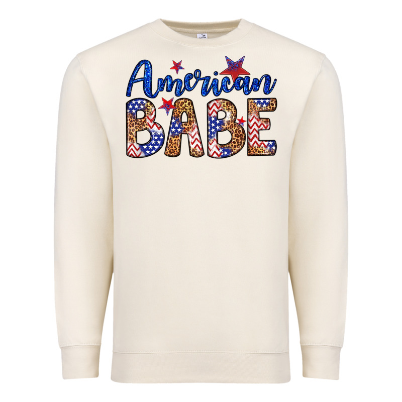 American Babe Premium Sweatshirt by LillyAllenDesigns | Teevron