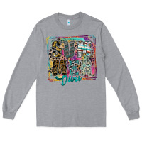 Heather Grey summer vibes Long Sleeve Tee - SublimationCraftShop