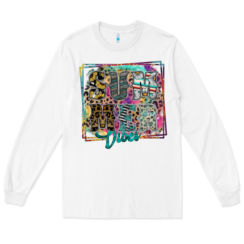 Summer Vibes Long Sleeve Tee by SublimationCraftShop | Teevron