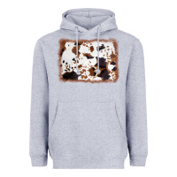 Heather Grey cowhide background Heavyweight Hoodie - AdoDesignShop