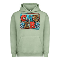 Pigment Oil Green Cheer Baseball stitchs Urban Hoodie - LillyAllenDesigns