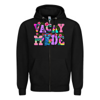 Black vacay mode Zipper Hoodie - AdoDesignShop