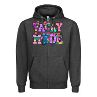 Charcoal Heather vacay mode Zipper Hoodie - AdoDesignShop