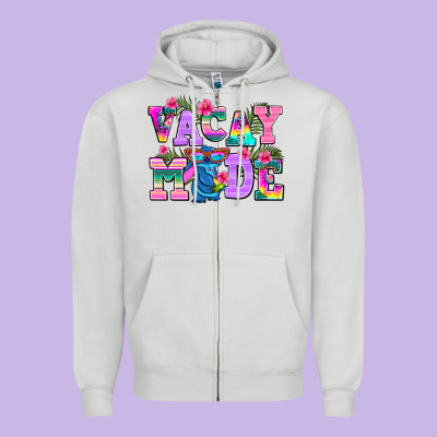 Vacay Mode Zipper Hoodie Designed By Adodesignshop
