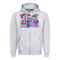 Heather Grey vacay mode Zipper Hoodie - AdoDesignShop