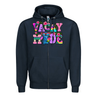 Navy vacay mode Zipper Hoodie - AdoDesignShop