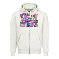 Oatmeal Heather vacay mode Zipper Hoodie - AdoDesignShop