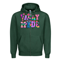 Sports Green vacay mode Zipper Hoodie - AdoDesignShop