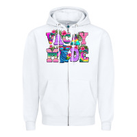 White vacay mode Zipper Hoodie - AdoDesignShop