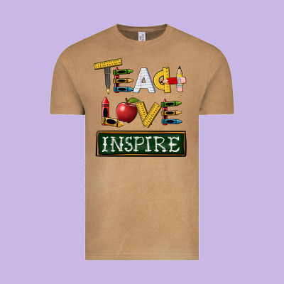 Teach Love Inspire Vintage Tee Designed By Barkaloodesign