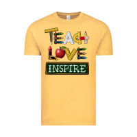 Vintage Mustard teach love inspire Vintage Tee - BarkalooDesign