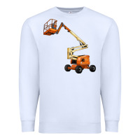 White Boom Lift Premium Sweatshirt - LillyAllenDesigns