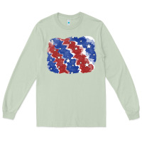 Matcha Patriotic tie dye background Long Sleeve Tee - CowGirlArtShop