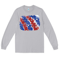Moon Dust Patriotic tie dye background Long Sleeve Tee - CowGirlArtShop