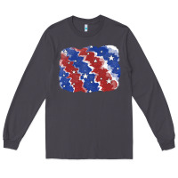 Smoke Patriotic tie dye background Long Sleeve Tee - CowGirlArtShop