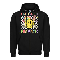 Black a little bit dramatic Zipper Hoodie - JahusDesignShop