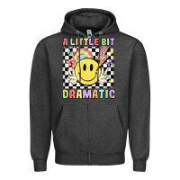 Charcoal Heather a little bit dramatic Zipper Hoodie - JahusDesignShop