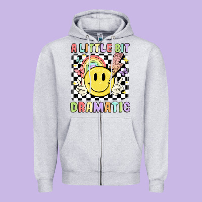A Little Bit Dramatic Zipper Hoodie Designed By Jahusdesignshop