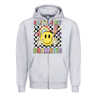 Heather Grey a little bit dramatic Zipper Hoodie - JahusDesignShop