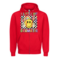Red a little bit dramatic Zipper Hoodie - JahusDesignShop