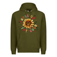 Army Green focus on the good Premium Hoodie - MaliasSmallBusiness