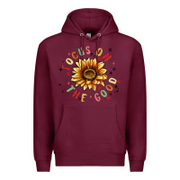 Burgundy focus on the good Premium Hoodie - MaliasSmallBusiness