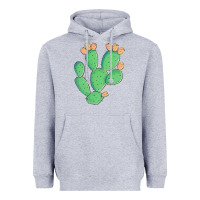 Heather Grey texas prickly pear cactus Heavyweight Hoodie - Artiststas