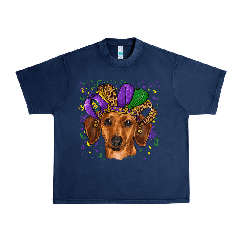 Mardi Gras Hat Dachshund Urban Heavy Tee by RanaPortraitStore | Teevron