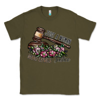Army Green just a woman who loves justice Classic Tee - SublimationCraftShop
