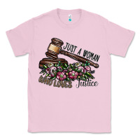 Bubblegum Pink just a woman who loves justice Classic Tee - SublimationCraftShop