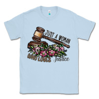 Dusty Blue just a woman who loves justice Classic Tee - SublimationCraftShop