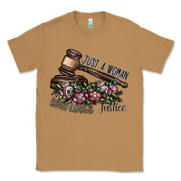 Toasted Coconut just a woman who loves justice Classic Tee - SublimationCraftShop
