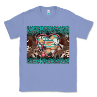 Colony Blue western nurse stethoscope turquoise leopardes Classic Tee - BarkalooDesign