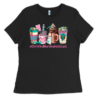 Black cerified nursing assistant coffee cup Ladies Tee - AdoDesignShop