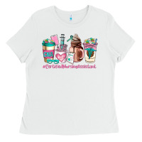 White cerified nursing assistant coffee cup Ladies Tee - AdoDesignShop