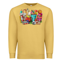 Antique Gold p.e. teacher coffee cups Premium Sweatshirt - NancyCooperArtShop
