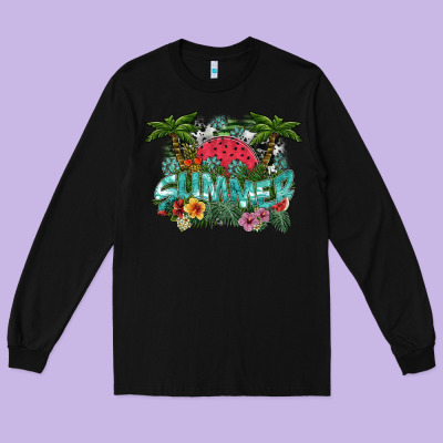 Summer Long Sleeve Tee Designed By Sublimationcraftshop