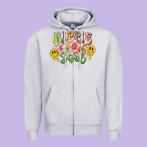 Hippie Soul Zipper Hoodie Designed By Jahusdesignshop