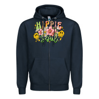 Navy hippie soul Zipper Hoodie - JahusDesignShop