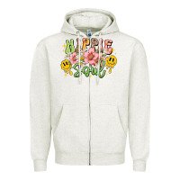 Oatmeal Heather hippie soul Zipper Hoodie - JahusDesignShop