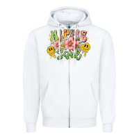 White hippie soul Zipper Hoodie - JahusDesignShop