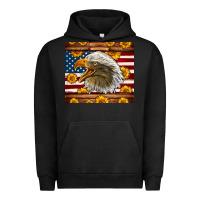 Pigment Black American Flag Eagle Tumbler Urban Hoodie - LillyAllenDesigns