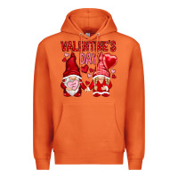 Carrot valentines day with gnomies Premium Hoodie - NancyCooperArtShop