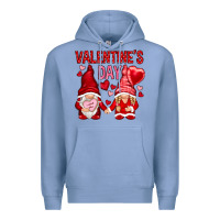 Colony Blue valentines day with gnomies Premium Hoodie - NancyCooperArtShop