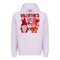 Lilac valentines day with gnomies Premium Hoodie - NancyCooperArtShop