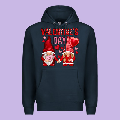 Valentines Day With Gnomies Premium Hoodie Designed By Nancycooperartshop