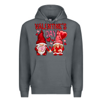 Rock valentines day with gnomies Premium Hoodie - NancyCooperArtShop