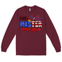 Burgundy little mister america Long Sleeve Tee - Neo Western